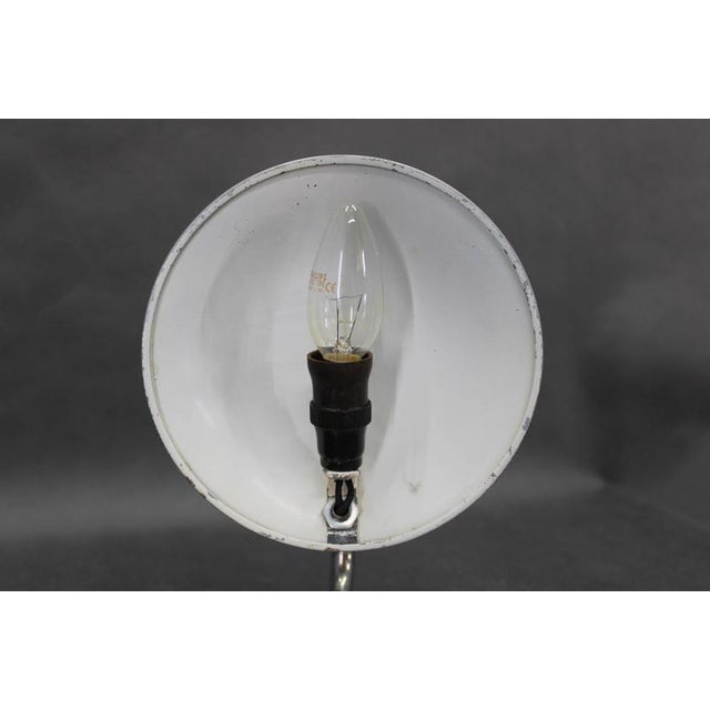 Bauhaus Adjustable Nickel Table Lamp, Czechoslovakia, 1930s For Sale - Image 9 of 14