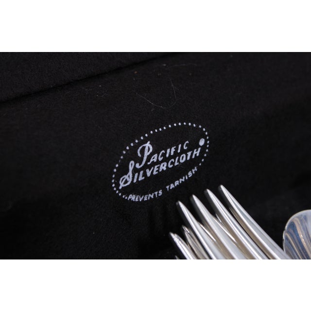 Vintage Gorham Sterling Manufactured 37 Piece Silverware Set With Box For Sale In Philadelphia - Image 6 of 17