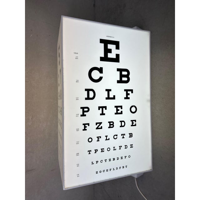 Vintage Illuminated Reading Test for Ophthalmologists, 1980s For Sale - Image 13 of 13