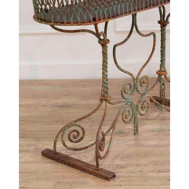 Large 19th Century French Wrought Iron Planter, Napoleon III Period For Sale - Image 9 of 14