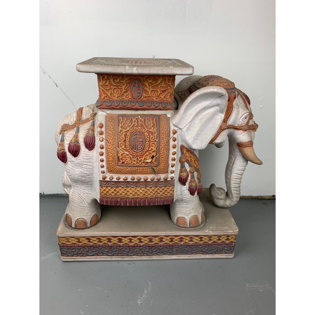 Chinese Vintage Chinese Elephant Garden Seat For Sale - Image 3 of 10