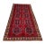 Afghan Hand-Knotted Wool Runner Rug – Traditional Octagonal Design, Red Geometric Pattern For Sale