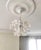 Vintage Murano Glass Chandelier, 1980s White Floral Lamp, Small Italian Ceiling Light For Sale - Image 11 of 14