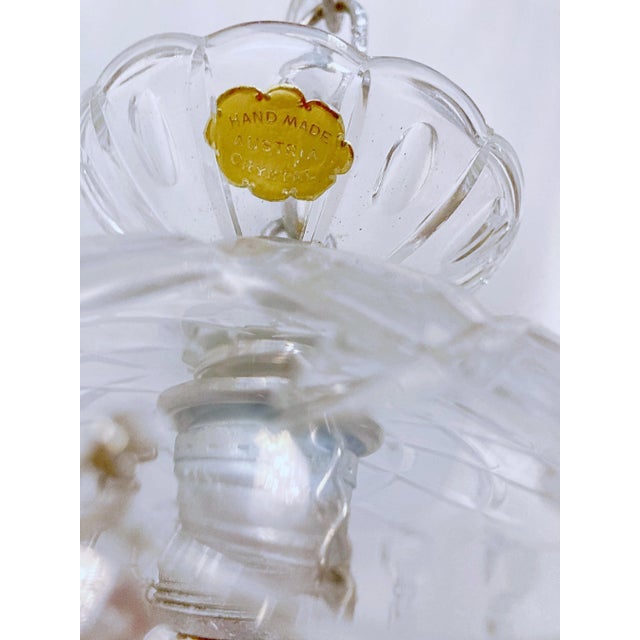 Metal 1950s Vintage Layered Chandelier With Cut Glass Dish For Sale - Image 7 of 8