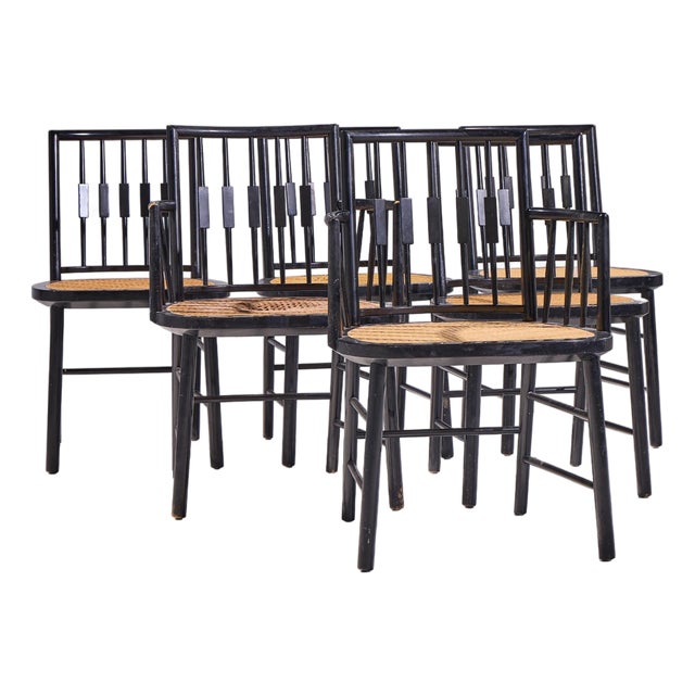 Michael Taylor for Baker Mid Century Dining Chairs - Set of 6 For Sale