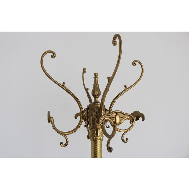 1960s Italian Brass Coat Rack with Rotating Crown, 1960s For Sale - Image 5 of 15