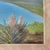 Vintage Original Acrylic Framed Still Life Painting Landscape Serene Yucca Trees River For Sale - Image 17 of 18