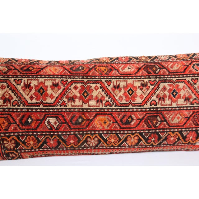 Early 20th Century Antique Persian Melahir Cushion Cover – Handwoven 15" X 32" For Sale - Image 5 of 11