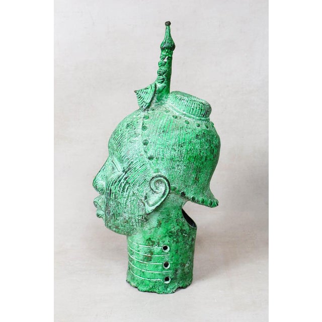 Large Benin Bronze Ife Head For Sale - Image 3 of 5