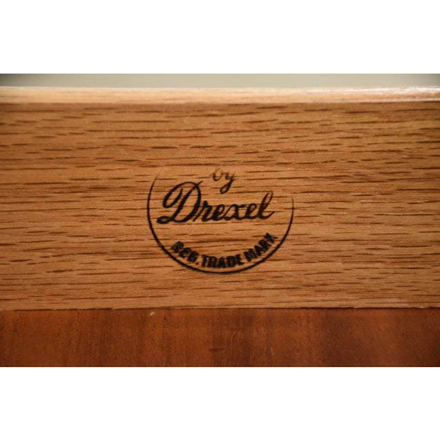 1960s Refinished Walnut Mid Century Desk by Drexel Biscayne For Sale - Image 10 of 11