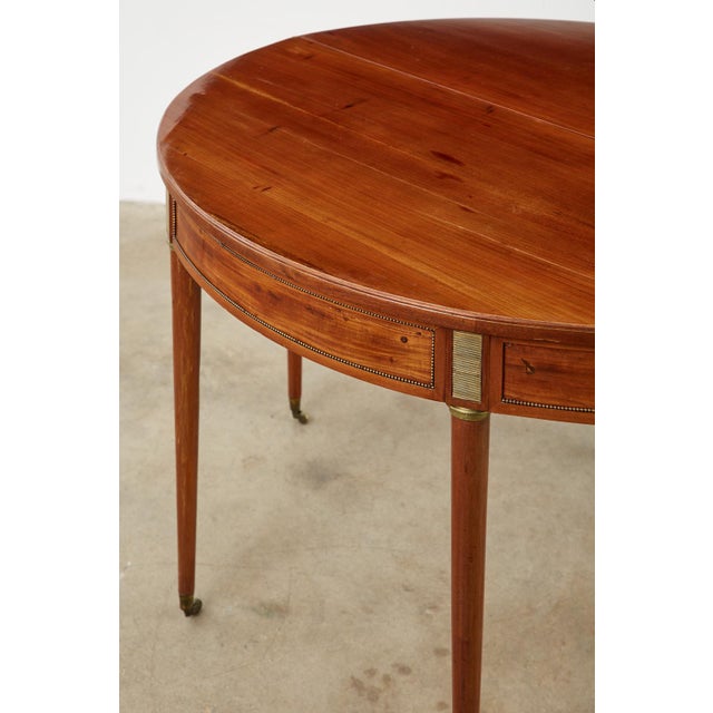 Late 19th Century 19th Century French Louis XVI Style Demilune Flip-Top Game Table For Sale - Image 5 of 13