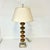 Hollywood Regency 1980s Vintage Boho Chic Hollywood Regency Murano Style Tortoise Glass Stacking Bulbs Table Lamp For Sale - Image 3 of 13