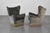 Mid-Century Green-Gray Velvet Armchairs attributed to G. Veronesi for ISA, Italy, 1950s, Set of 2 For Sale - Image 3 of 18