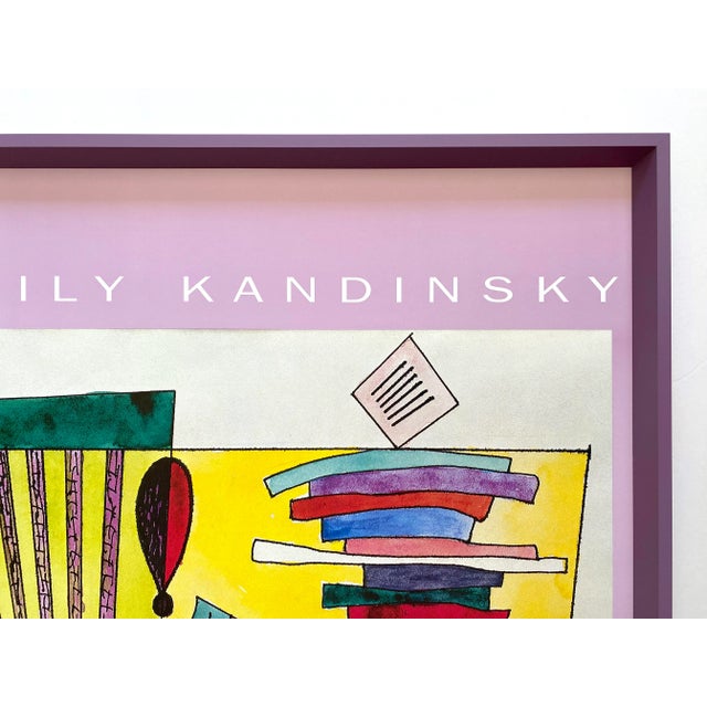 Vassily Kandinsky Vintage 1991 Lithograph Print Framed Modernist Poster " Une Page Du Carnet a Dessins " 1937 For Sale - Image 9 of 13