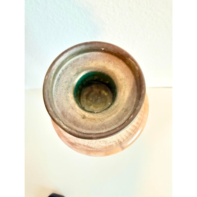 Wood Vintage Barley Twist White Oak Wood/Brass Candle Holder Made in Spain 20” Tall For Sale - Image 7 of 10