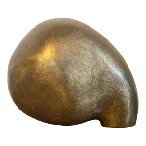 Jim Stark Mid-Century Modern Abstract Bronze Sculpture "Sleeping Head" American 1974