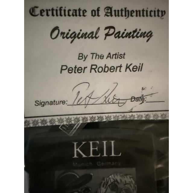 1970s Peter Keil “Miro in the Window” Abstract Cubist Painting For Sale In Atlanta - Image 6 of 6
