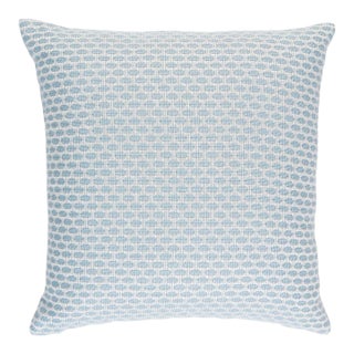 Schumacher Hickox Indoor/Outdoor Pillow 18" in Sky For Sale