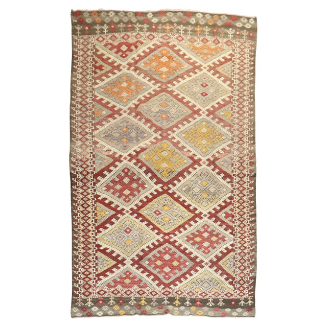 Late 20th Century Tribal Jajim Kilim Turkish Rug For Sale - Image 10 of 18