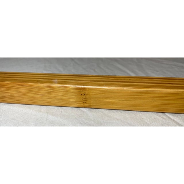 High Quality Vintage Handmade Japanese Kyoto Square Bamboo Walking Stick Cane For Sale - Image 4 of 15