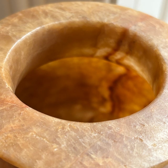 Vintage Handcrafted Egyptian Alabaster Vase For Sale - Image 15 of 18