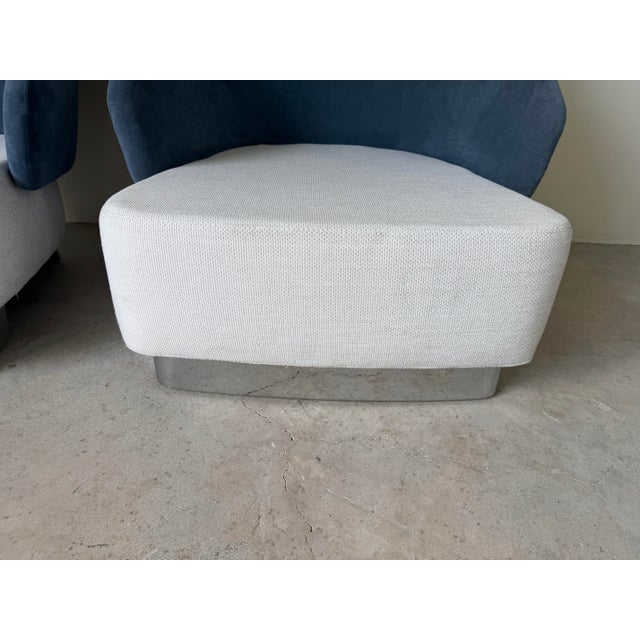 Metal Pair of Minotti Lawson Lounge Armchairs by Rodolfo Dordoni, Italy For Sale - Image 7 of 12