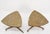 Mid 20th Century Pair Triangular Shape Marble Tops End Side Stands Lamp Tables Tomlinson Mint! For Sale - Image 5 of 15