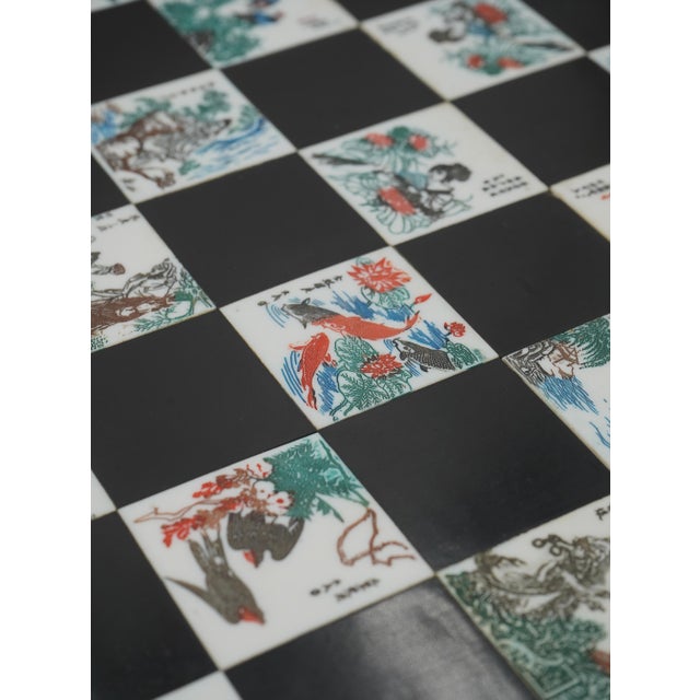Vintage Chinese Marble & Wood Carved Chess Set For Sale - Image 4 of 10