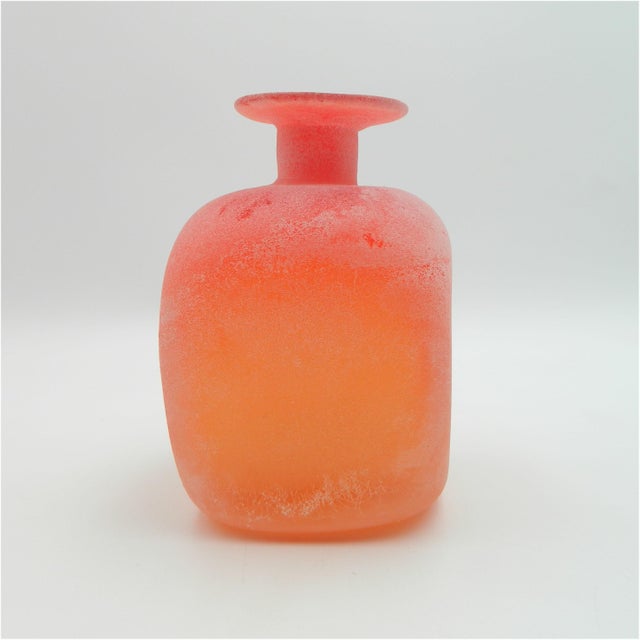 Scavo Red Glass Vase from Cenedese, Italy, 1970s For Sale - Image 6 of 14