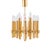 Gold Brutalist Chandelier in Brass with 12 Arms by Angelo Brotto for Esperia, Italy, 1960s For Sale - Image 8 of 9