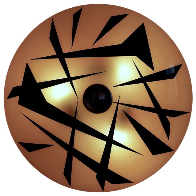 Mid-Century Wall Light with Glass Plate from Designfornication, 1956 For Sale