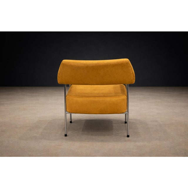 Metal Brazilian Modern Pair of Armchairs in Metal & Nubuck Leather by Joaquim Tenreiro, 1950s – Lot 322 For Sale - Image 7 of 14