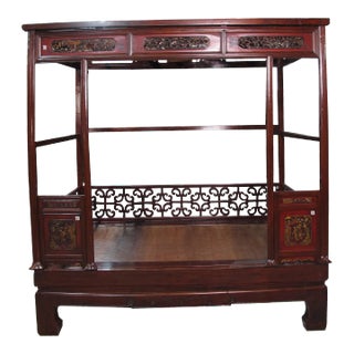 Vintage Chinese Wedding Canopy Bed For Sale