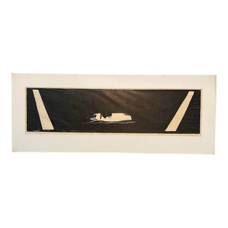 Barbara Beck 1973 Woodcut Block Print, Signed For Sale