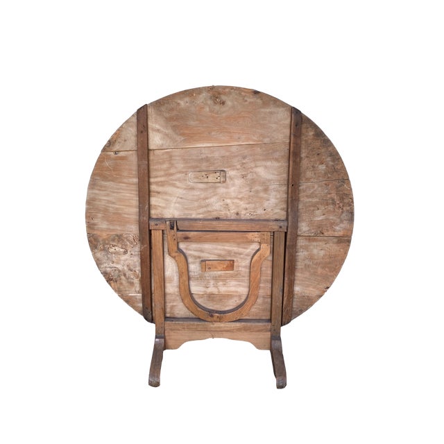 French Bleached Oak Wine Tasting Table For Sale - Image 9 of 12