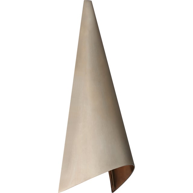 2020s Kelly Wearstler for Visual Comfort Signature Piel 9" Indoor/Outdoor Wall Wash in Pewter For Sale - Image 5 of 12