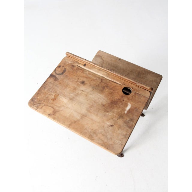 Farmhouse Antique American Seating Co School Desk For Sale - Image 3 of 13