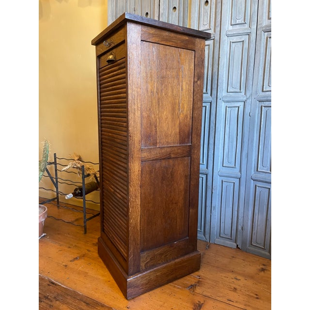 Antique French Roller Shutter Cabinet, 1890s For Sale - Image 4 of 14