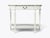 Louis XVI Style, White Demilune Console Table, Wood, Marble, France, 1960s For Sale - Image 4 of 15
