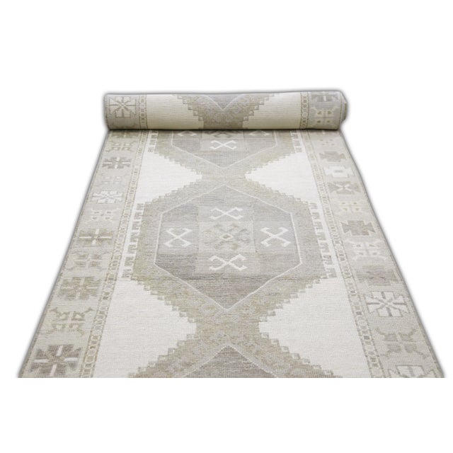 Modern Modern Handmade Turkish Oushak Rug 4'x28'8" For Sale - Image 3 of 8