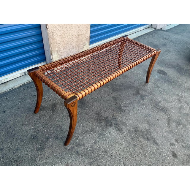 2000 - 2009 Modern Mid Century Klismos Style Bench For Sale - Image 5 of 11