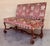 Early 20th Century Spanish Damask Velvet Bench with Back and Walnut Carved Legs For Sale - Image 17 of 18