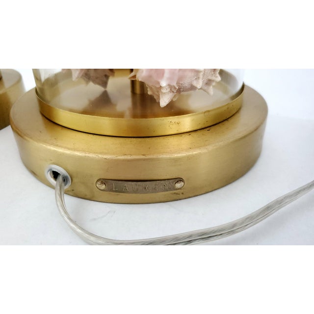Lamps by Ralph Lauren Signed Pair With Shells Seashells Added For Sale - Image 16 of 17