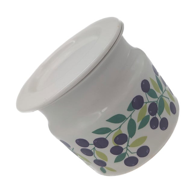 1970s Vintage Arabia Finland Pomona Jar With Lid For Sale - Image 5 of 10