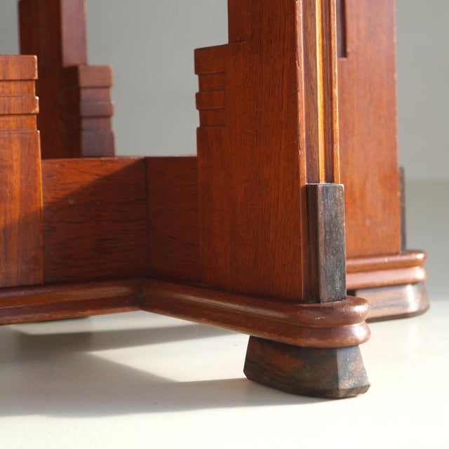 Amsterdam School Expressionist Table with Octagonal Top, Netherlands, 1920s For Sale - Image 16 of 17