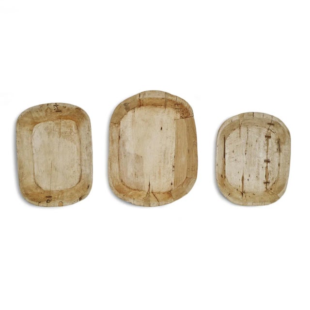 Mid 20th Century Vintage Rustic Sun Bleached Wood Tray For Sale - Image 5 of 6