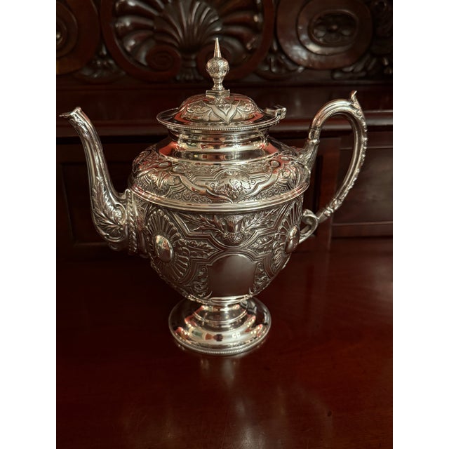 Early 1900s Walker & Hall English Sterling Tea Service- 4 Pieces For Sale - Image 6 of 8