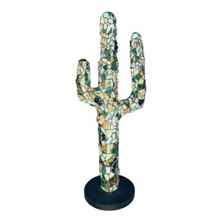 Terrie Kvenild Ceramic Mosaic Cactus Sculpture For Sale