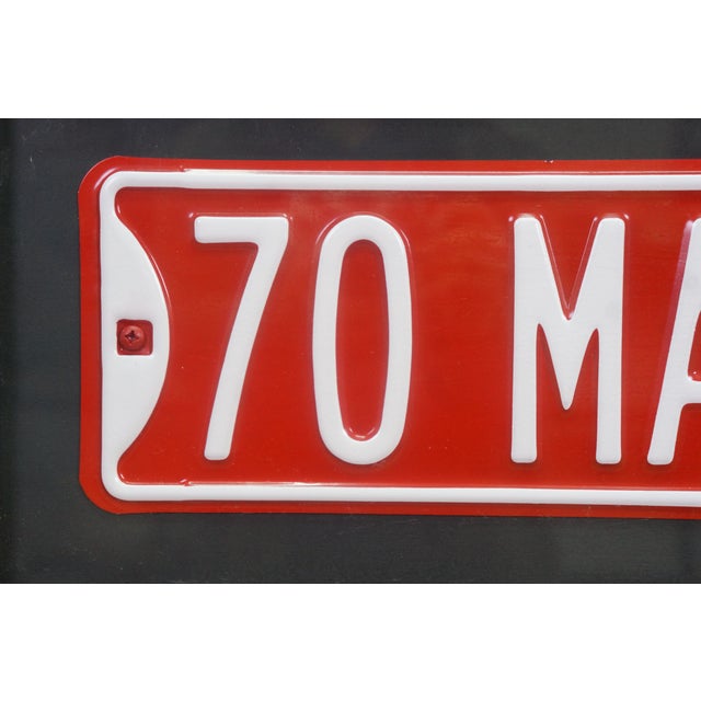 Metal St. Louis Cardinals Mark McGwire Drive 70 Home Runs Yardlong Street Sign 40" For Sale - Image 7 of 8