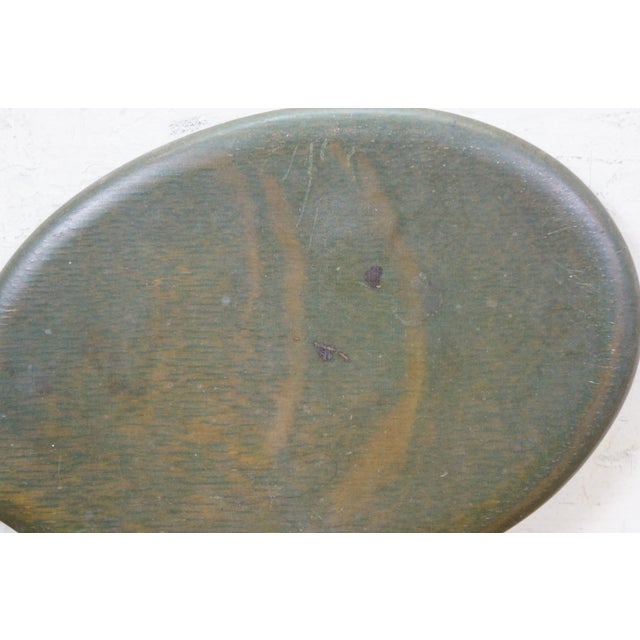 Antique Victorian Beveled Oak Hand Held Vanity Mirror 11" For Sale - Image 6 of 11